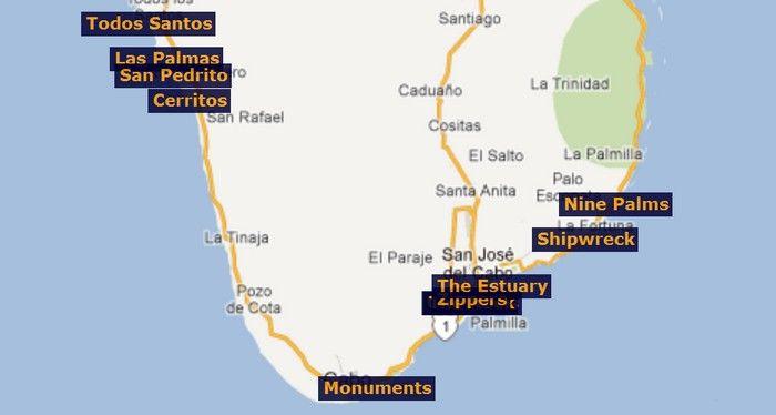 Surf spot map