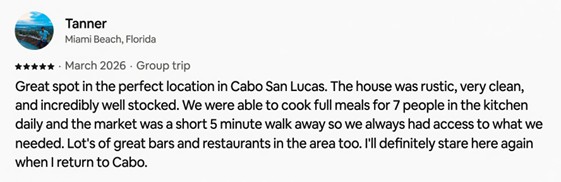 Casa de Mario review from Tanner